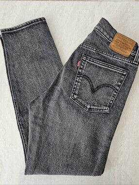 LEVIS mid grey wedgie jeans with button fly